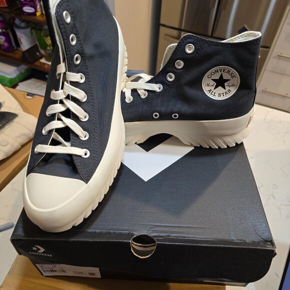 Converse Chuck Taylor All Star Lugged 2.0 High Dark Smoke Grey Size 10 Mens NEW - Picture 3 of 12